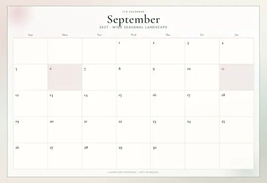 Printable September 2027 calendar — It's Calendar — Landscape Soft template