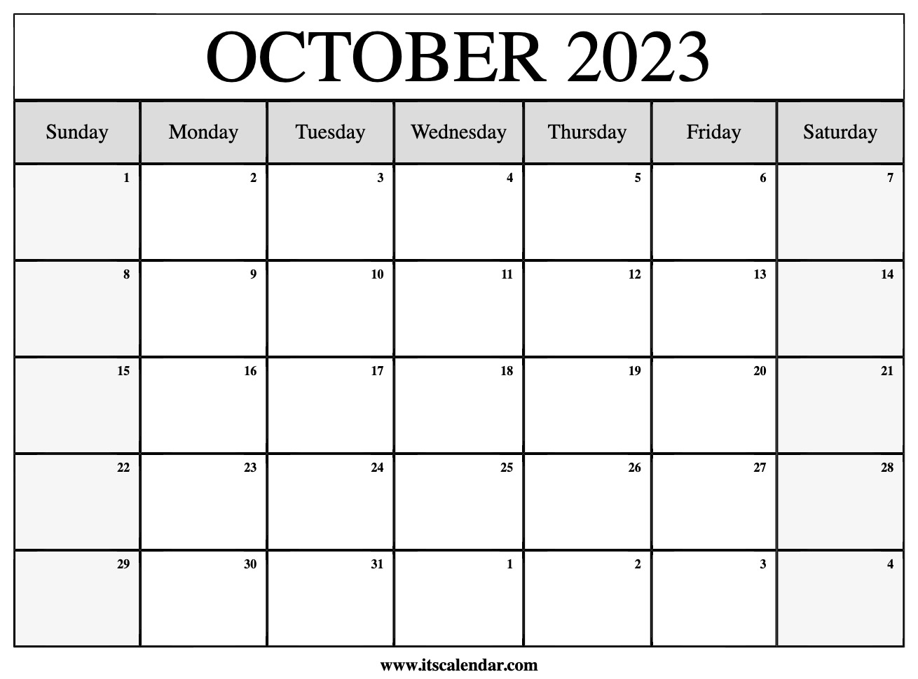 calendar-october-2023-october-2023-calendar-2023-simple-design-png